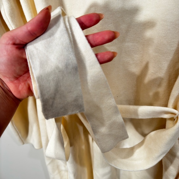 Cream Belted Cardigan Duster – Women’s Large | Soft Knit Longline Coat Style - Picture 8 of 10
